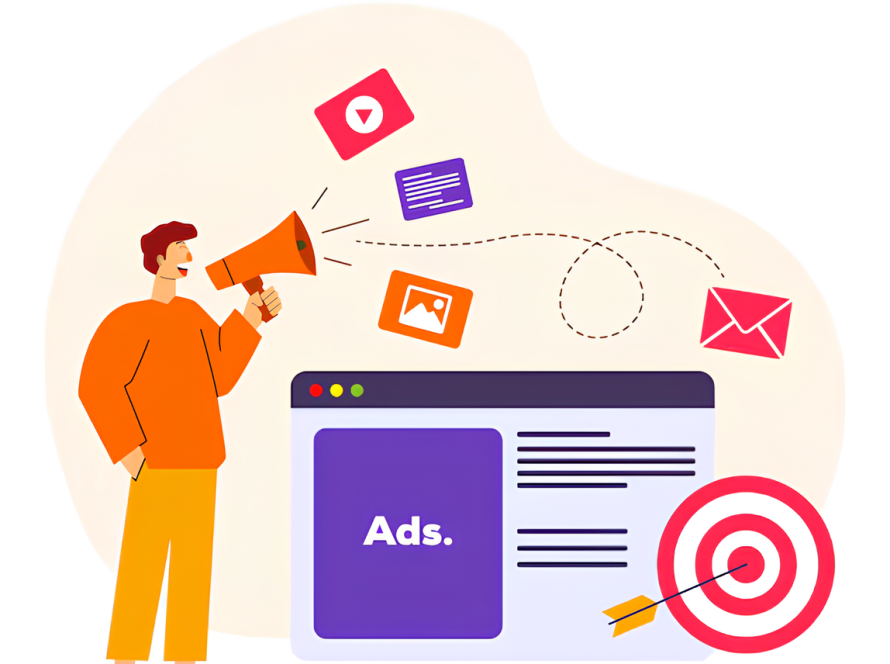advertising target marketing campaign flat illustration designxa 86683 283 1 scaliv