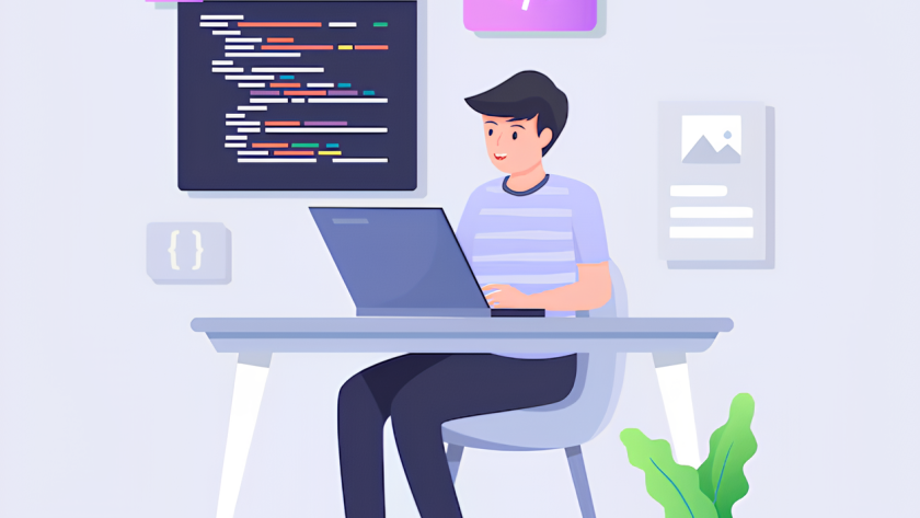 programmer working computer coders programmers writing program landing page web it courses with html c 199064 1767 1 scaliv